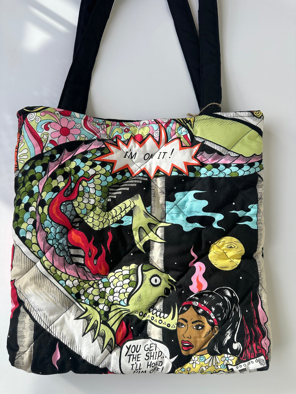 Quilted tote bag