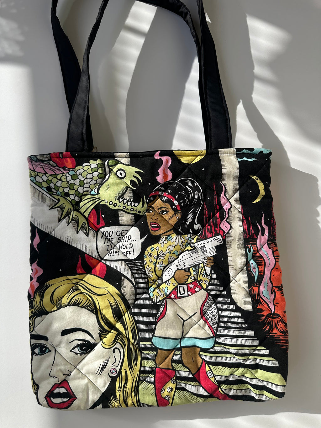 Quilted tote bag